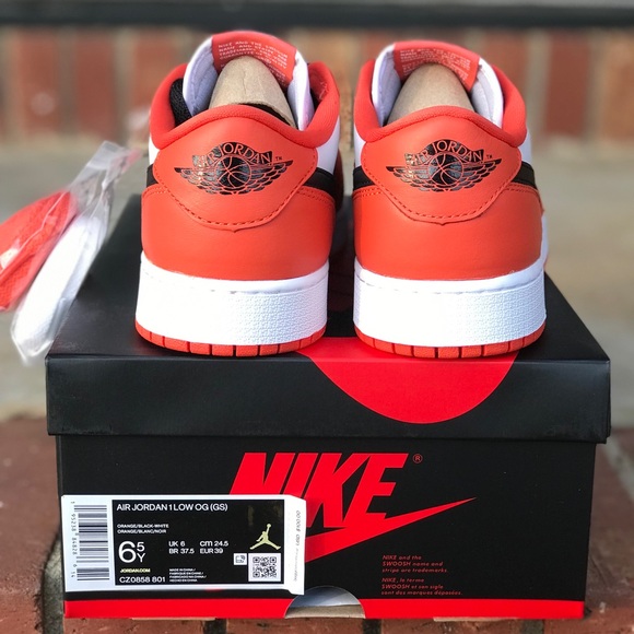 Air Jordan Retro 1 Low OG Shattered Backboard SBB GS Size 6.5Y / 8 Wmns - Picture 7 of 11